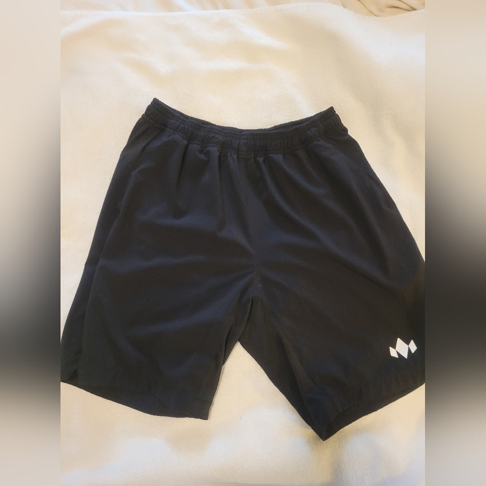 Men's Black Athletic Shorts with Logo DIADEM PICKLEBALL